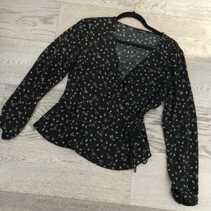 Blouse with floral print